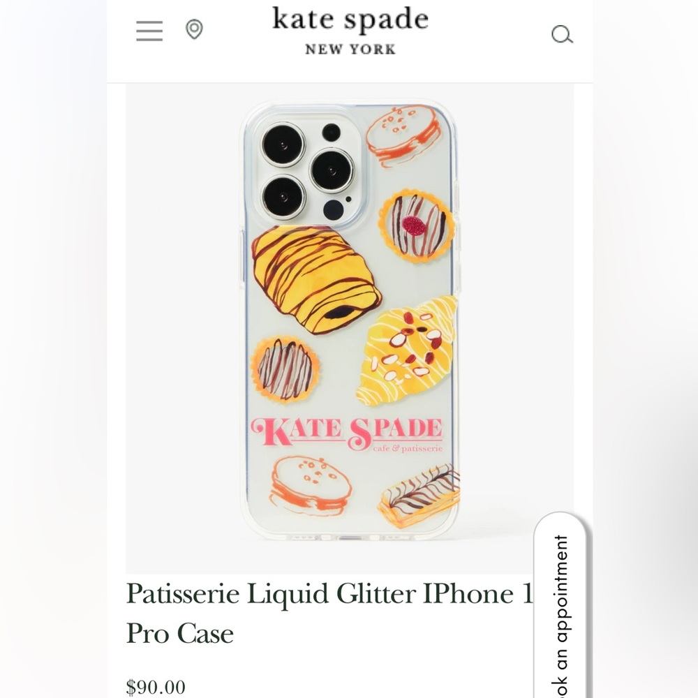 kate spade IPhone 13 Case “Patisserie Glitter Paint”